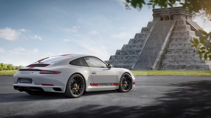 Porsche 911 Carrera GTS Coupe at Chichen Itza, Mexico 4K