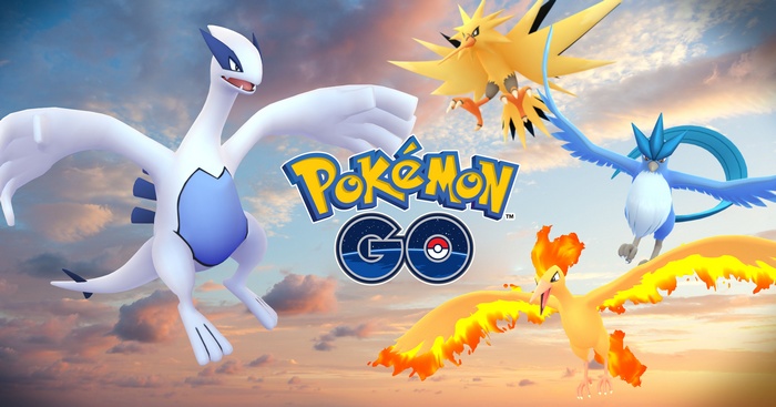 Pokemon GO with Lugia, Zapdos, Articuno, and Moltres