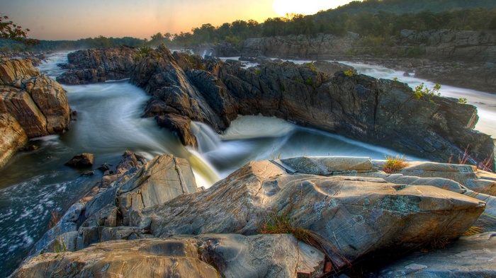 Great Falls of the Potomac River at Sunrise