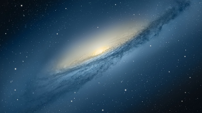 Galaxy in deep space with stars