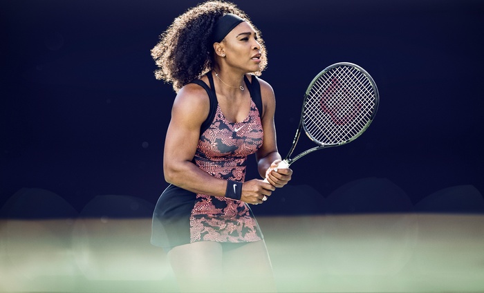 Serena Williams playing tennis
