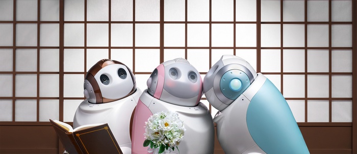 Robots in a wedding ceremony