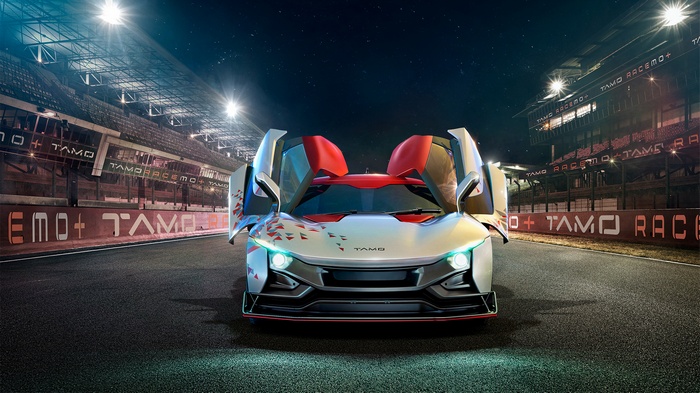 TaMo Racemo Sports Coupe at Night Race Track