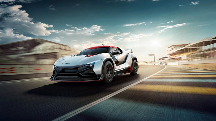 4K TATA TaMo Racemo Sports Coupe on Race Track