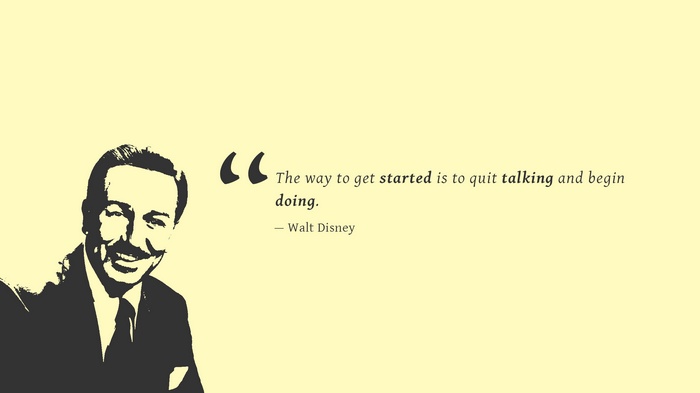 Walt Disney quote about starting