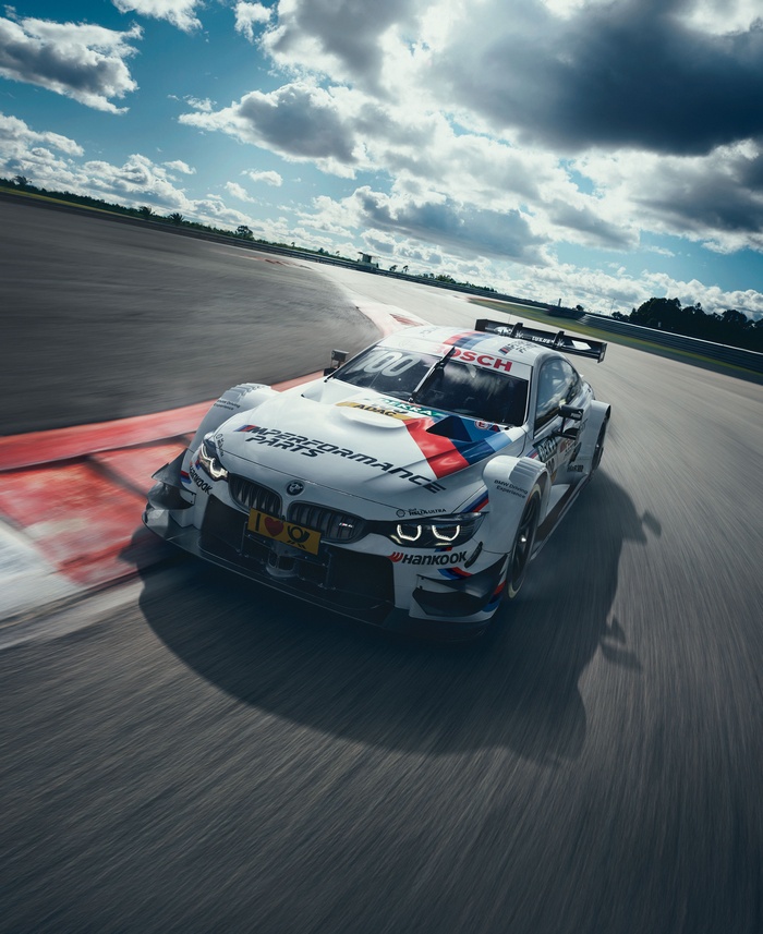 BMW M4 DTM race car on track