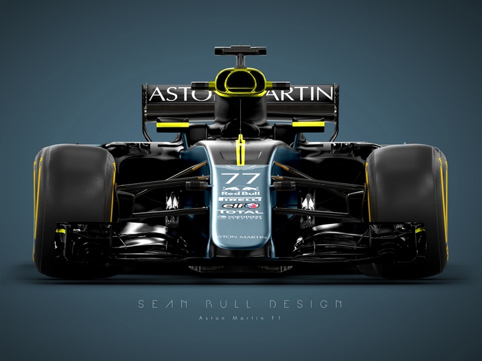 Aston Martin F1 car front view 4K