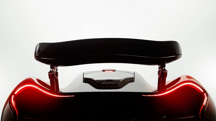 McLaren P1 Supercar Rear Wing and Taillights