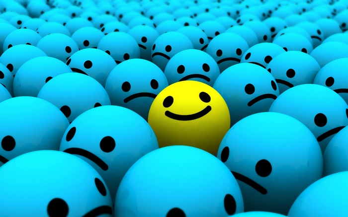 Be different, Smilies, Mood, Happy, Sad, 3D
