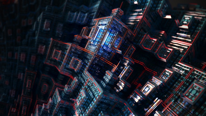 Dark 3D Abstract Cubes