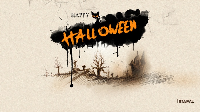 Happy Halloween with spooky elements