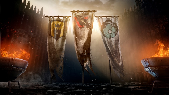 For Honor Tournament Banners with Fire Torches