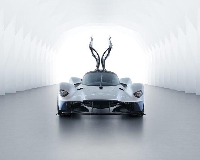 Aston Martin Valkyrie with butterfly doors open