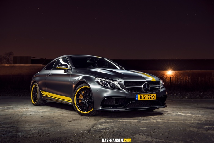 Mercedes-AMG C63 S Coupe Edition with yellow accents