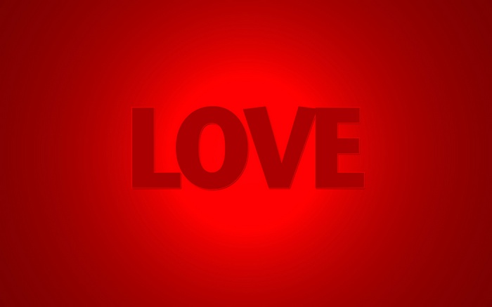 The word LOVE in red