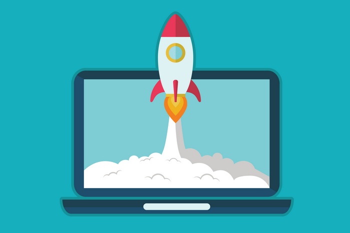 Rocket Launching from Laptop Screen
