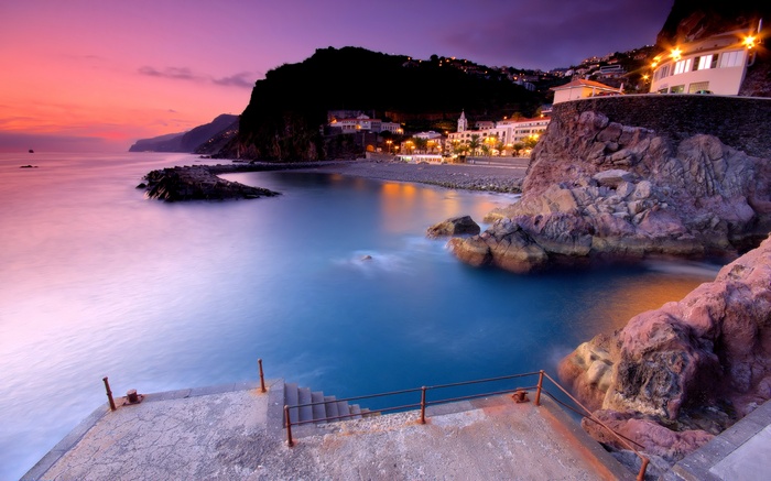 Sunset over Ponta do Sol, Madeira Islands