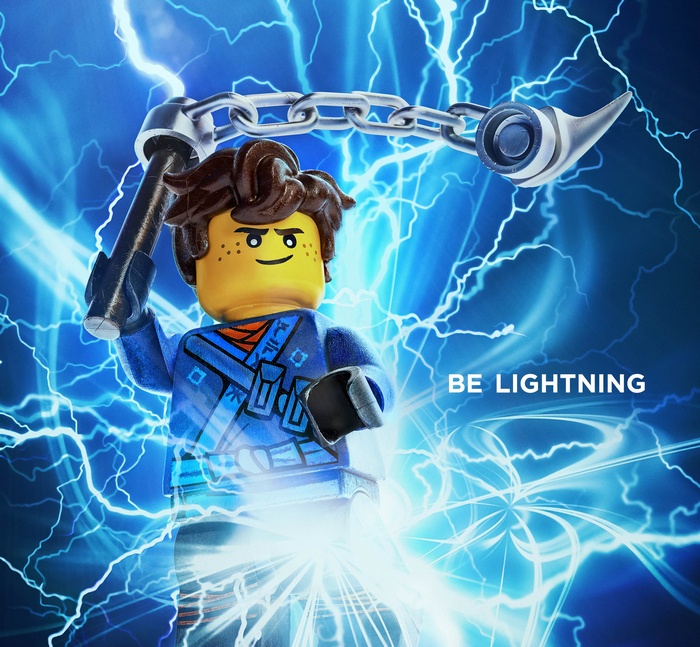 Jay from The Lego Ninjago Movie with Lightning