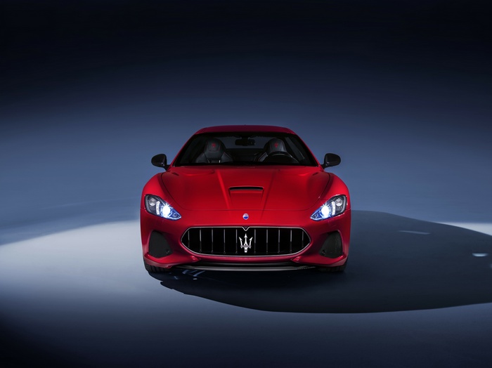Red Maserati GranTurismo front view