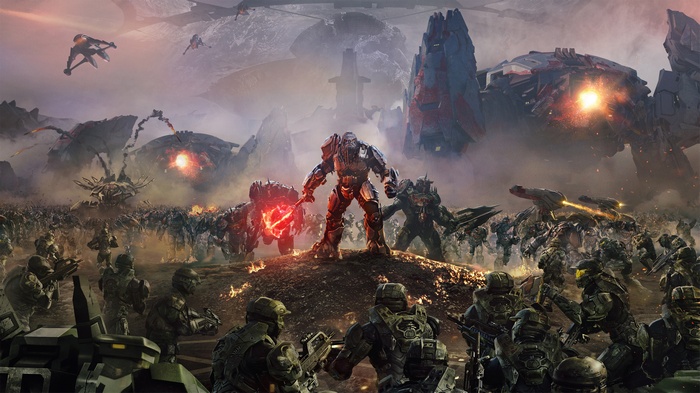 Atriox and UNSC forces in Halo Wars 2 4K