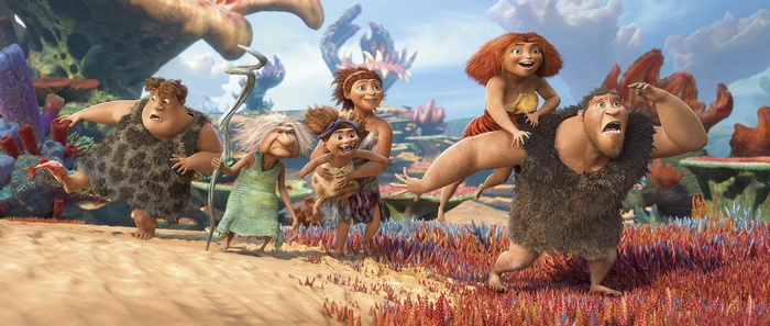 The Croods 2 Family in a Colorful Landscape