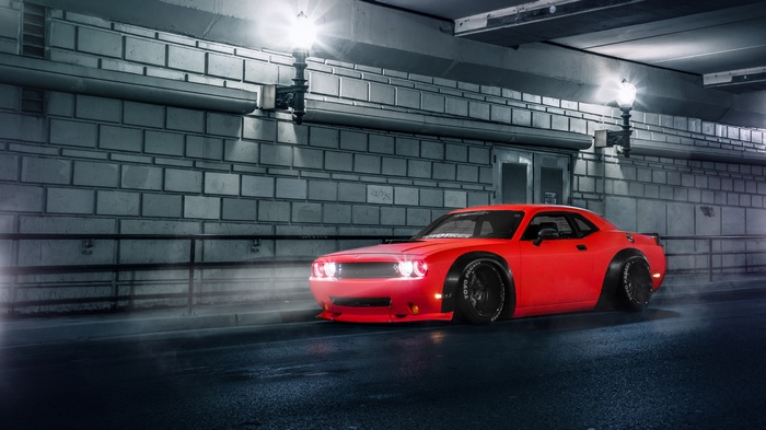 Red Dodge Challenger SRT 4K