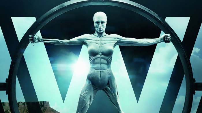 Westworld android in a circular frame