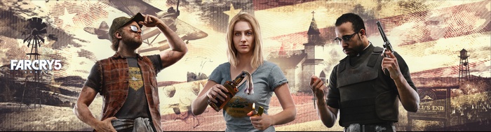 Far Cry 5: Nick Rye, Mary May, and Jerome Jeffries