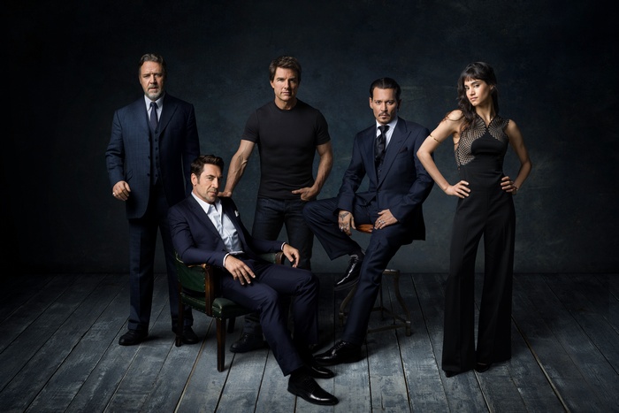 Tom Cruise, Johnny Depp, Russell Crowe, Javier Bardem, Sofia Boutella