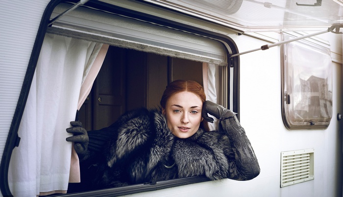 Sansa Stark from Game of Thrones in a trailer