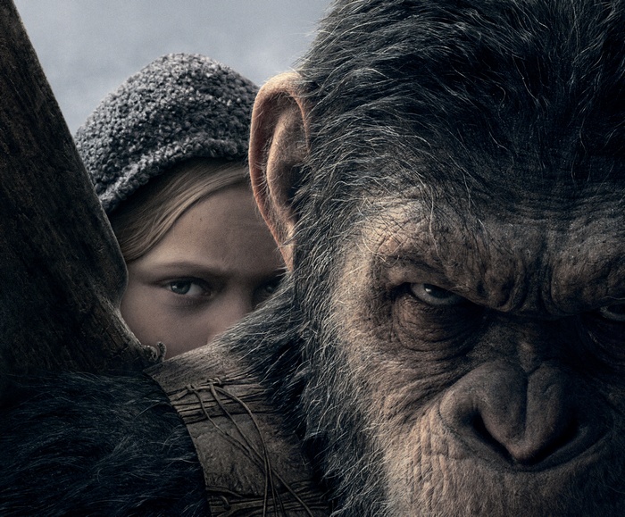 Caesar and Amiah Miller from War for the Planet of the Apes 4K