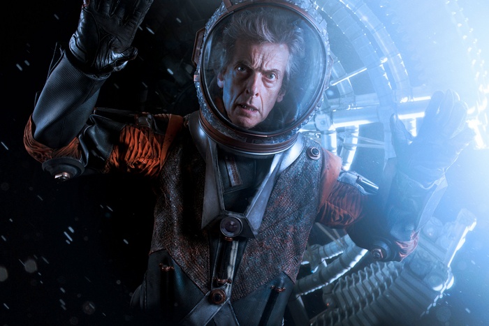 The Doctor from Doctor Who in a spacesuit