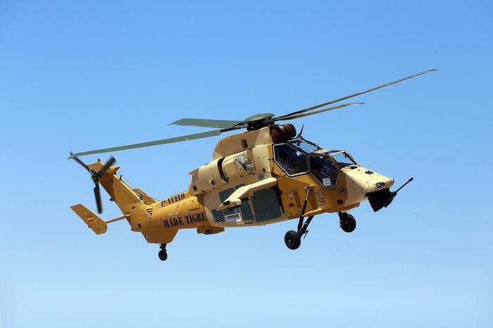Eurocopter Tiger Attack Helicopter in Flight