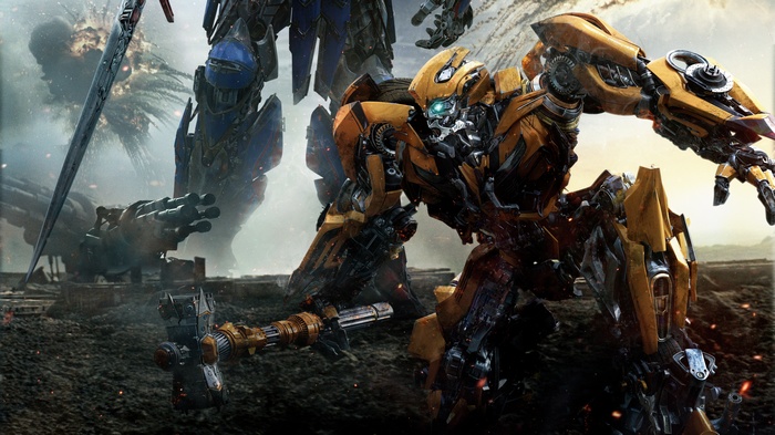 Bumblebee and Optimus Prime from Transformers: The Last Knight