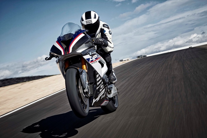 BMW HP4 Race motorcycle on a track