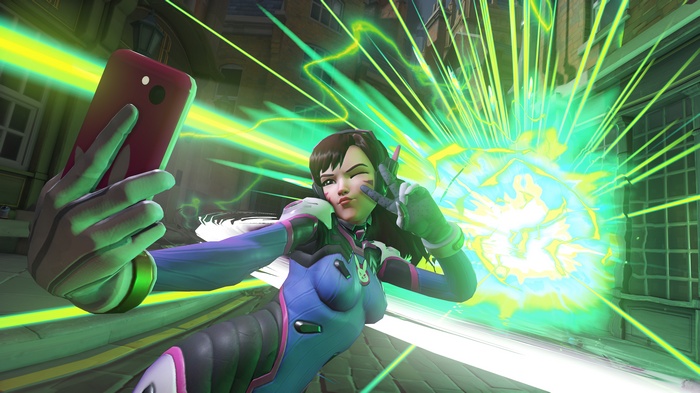 D.Va from Overwatch taking a selfie