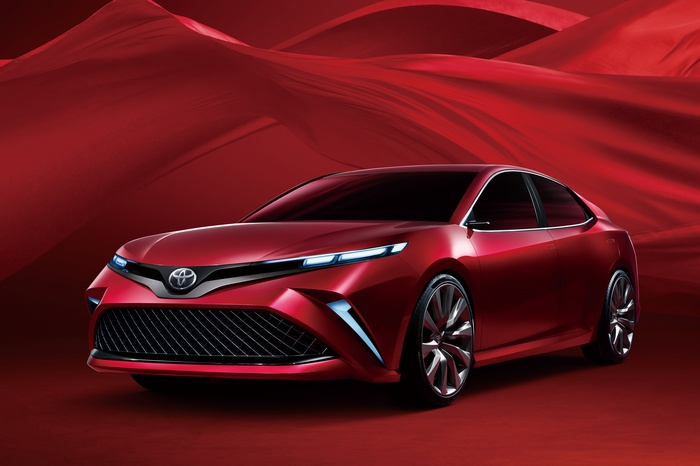 Red Toyota Camry concept car 4K