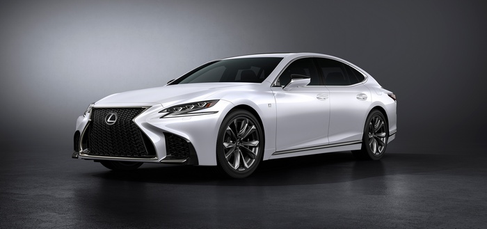White Lexus LS 500 F Sport sedan