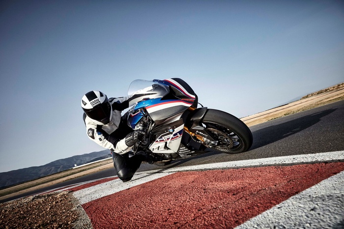 BMW HP4 Race motorcycle on a track