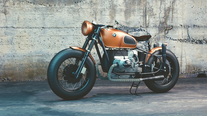 BMW R80 motorcycle in 4K
