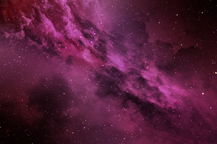 Pink and purple nebula with stars
