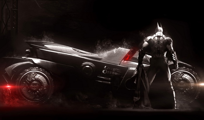 Batman and Batmobile from Batman: Arkham Knight