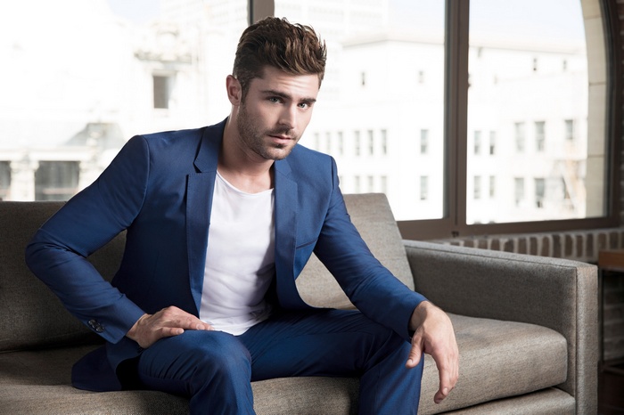 Zac Efron in a blue suit