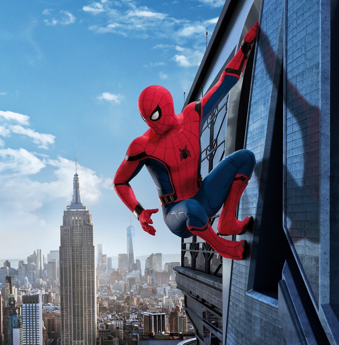 Spider-Man from Spider-Man: Homecoming on a building