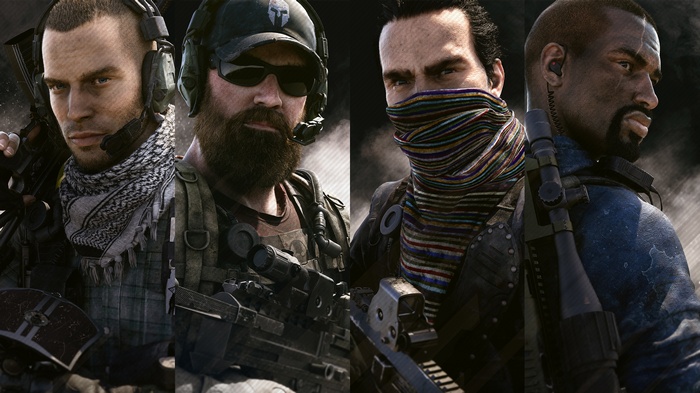 Four soldiers from Tom Clancy's Ghost Recon Wildlands