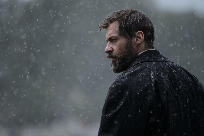 Logan from X-Men in the rain