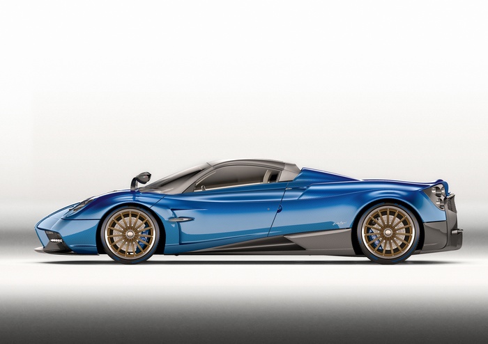 Blue Pagani Huayra Roadster