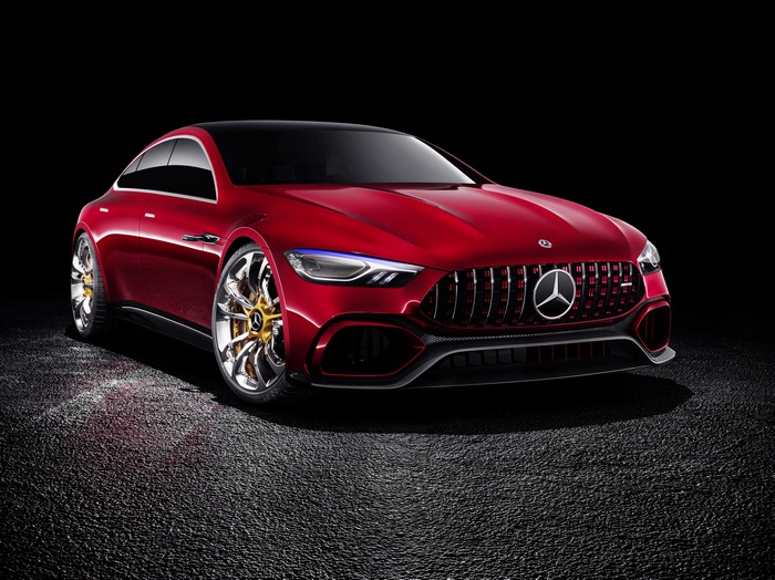 Red Mercedes-AMG GT Concept Car 4K
