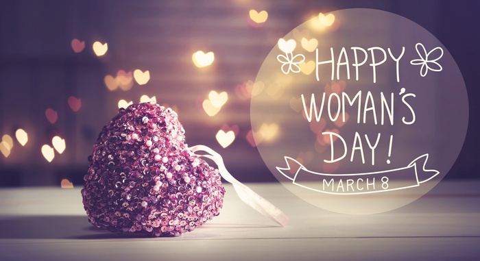 Happy Woman's Day March 8 Heart Decoration