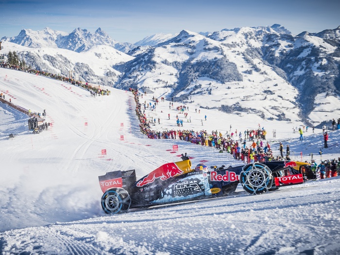 Red Bull RB7 Formula 1 car on snow